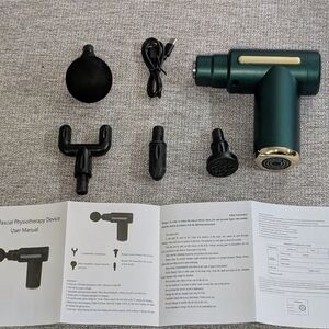 Deep Tissue Portable Massage Gun Handheld Full Body Pain Relief - Green